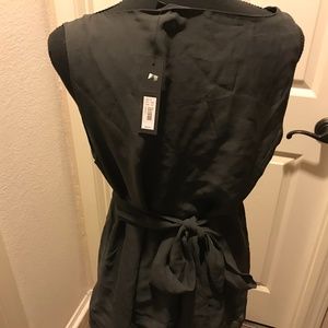 The Limited Charcoal Deep V Neckline New Tags. Blouse Size: 12 (L)